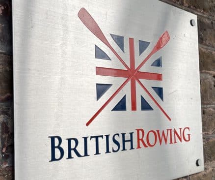 british rowing plaque on brick wall